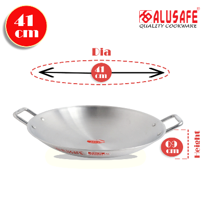 Picture of Alusafe Aluminium Flat Karhai 41 cm ( 41*9 cm)