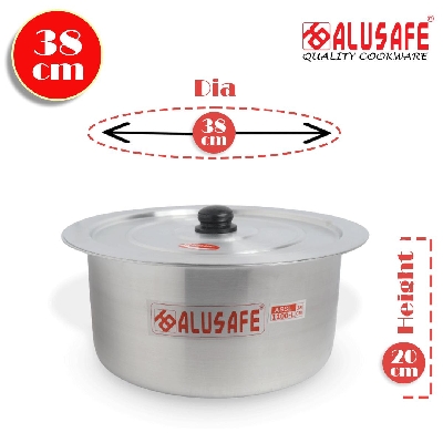 Picture of Alusafe Aluminium Saucepan With Lid 38 cm ( 38*20 cm)