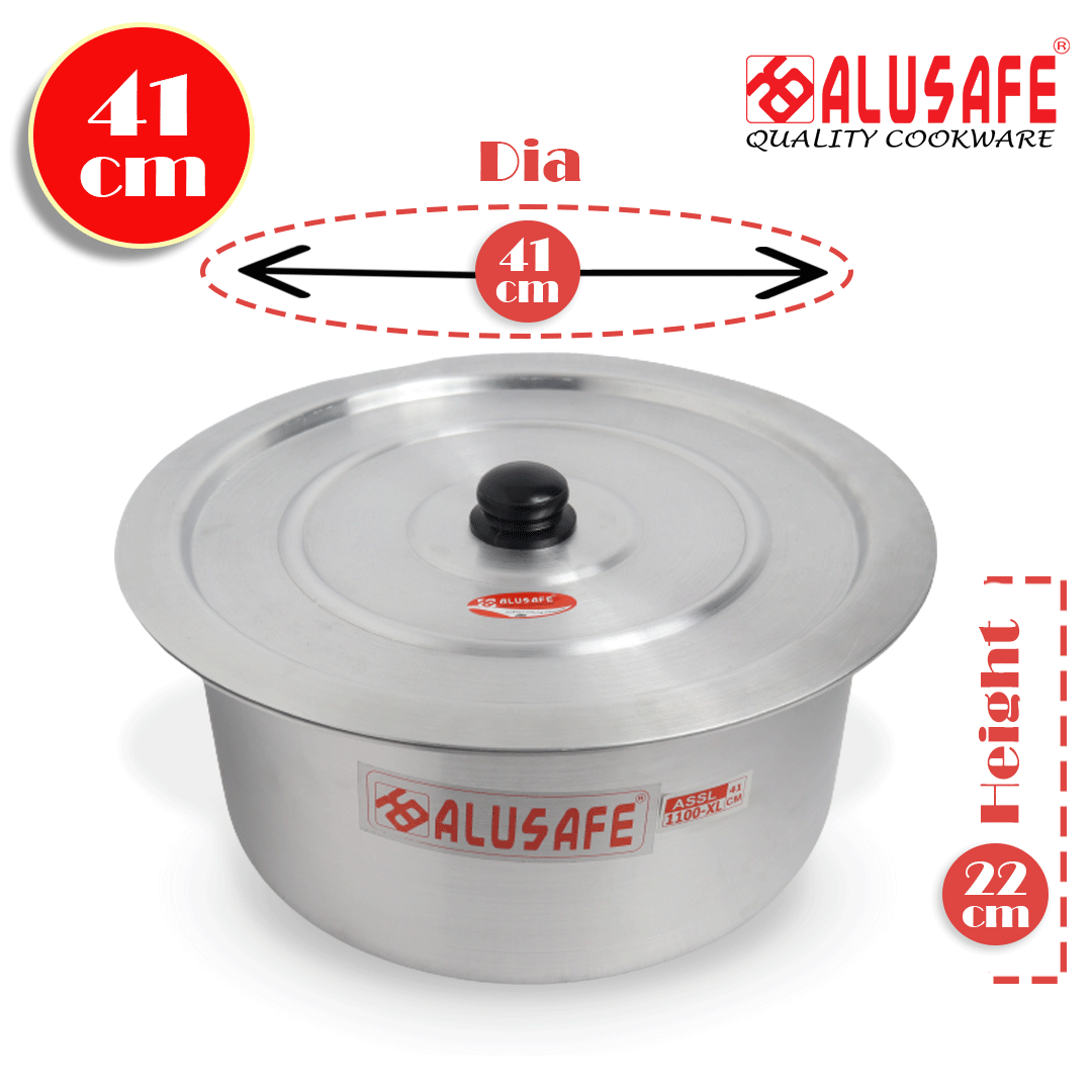Picture of Alusafe Aluminium Saucepan With Lid 41 cm ( 41*22 cm)