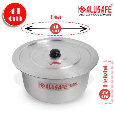 Picture of Alusafe Aluminium Saucepan With Lid 41 cm ( 41*22 cm)