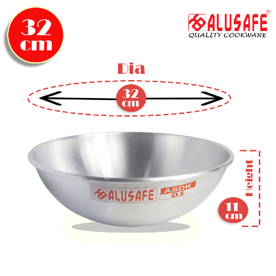 Picture of Alusafe Aluminium Disco Karhai 32 cm( 32*11 cm)