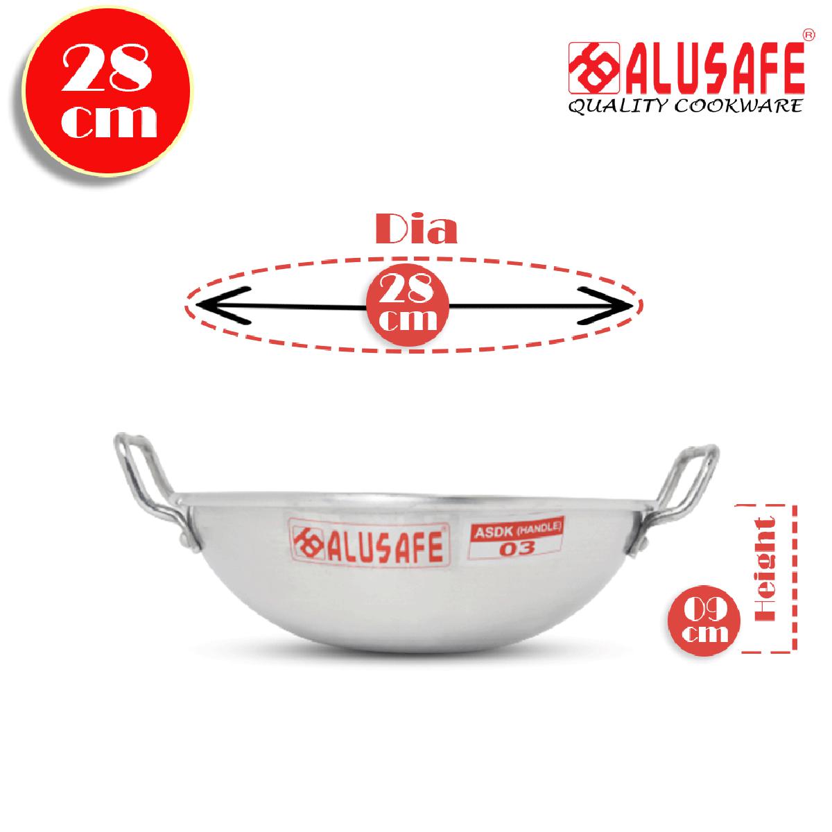 Picture of Alusafe Aluminium Handle Disco Karhai  28 cm( 28*09 cm)