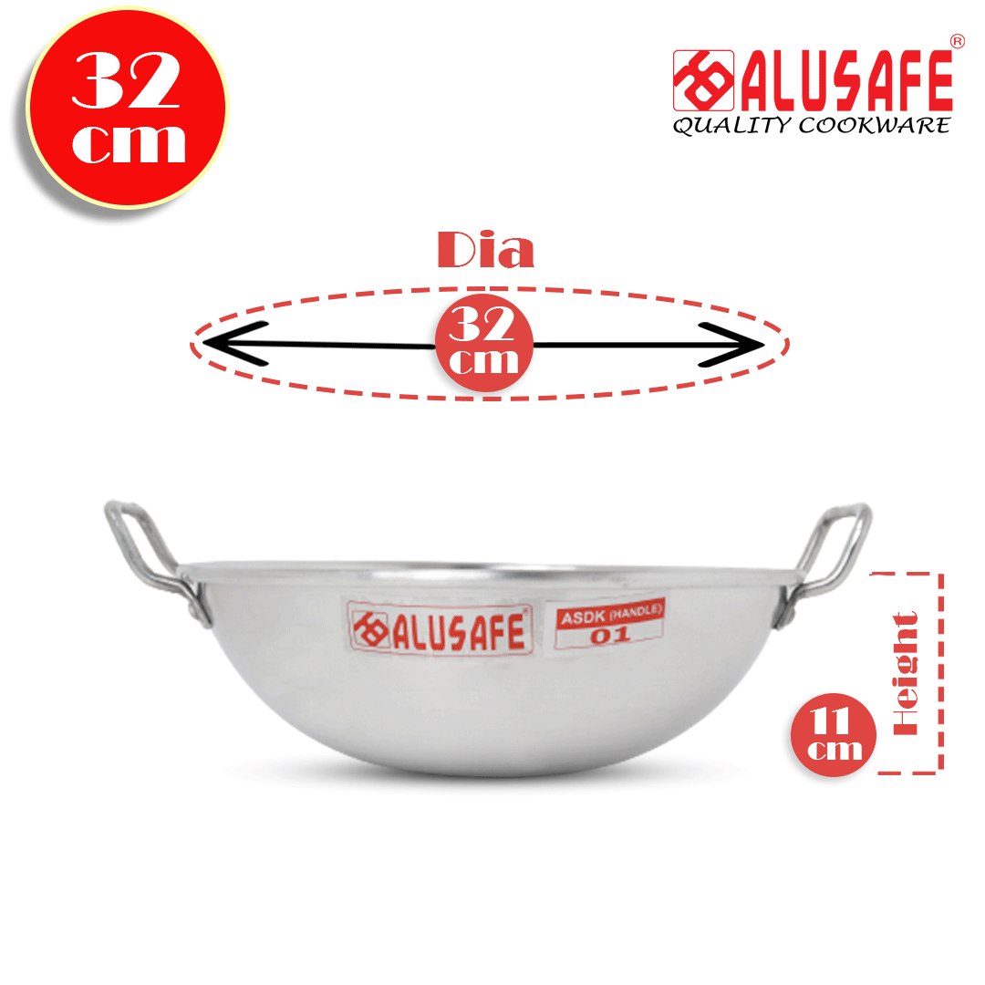 Picture of Alusafe Aluminium Handle Disco Karhai  32 cm( 32*11 cm)