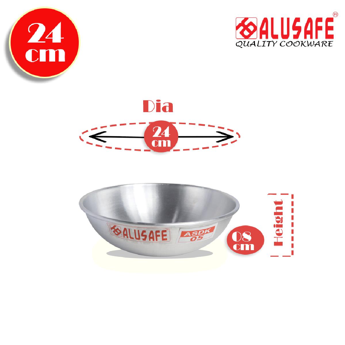 Picture of Alusafe Aluminium Disco Karhai 24 cm( 24*07 cm)