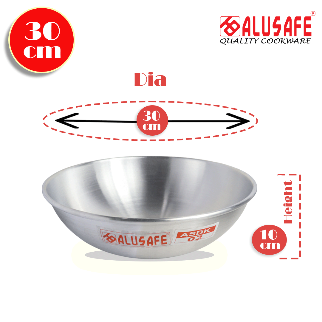 Picture of Alusafe Aluminium Disco Karhai 30 cm( 30*10 cm)