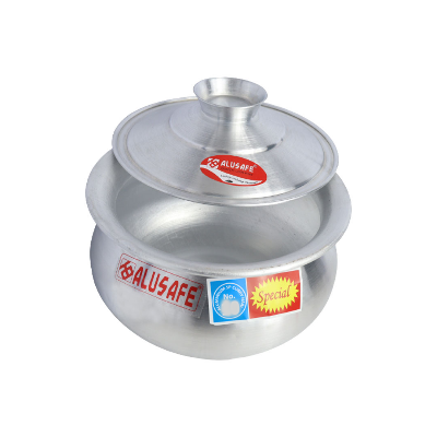 Picture of Alusafe Aluminium Special Curry Hari 09 inch with Lid  ( 22*13 cm)