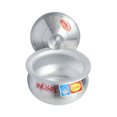 Picture of Alusafe Aluminium Special Curry Hari 09 inch with Lid  ( 22*13 cm)