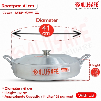 Picture of Alusafe Aluminum  Roast Pan with Lid (41*12 CM)