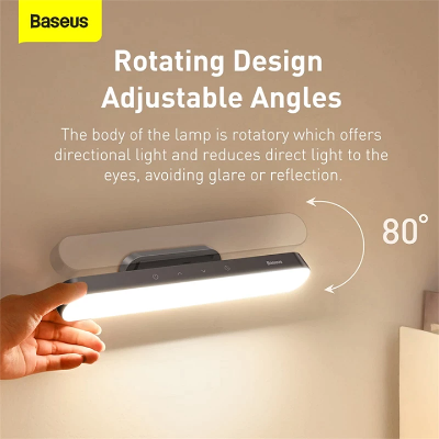 Baseus Magnetic LED Bedside Lamp Under Cabinet Lamp for Home Kitchen Room Gray AR Trading Official Storeonline shop bangladeshothoba.com