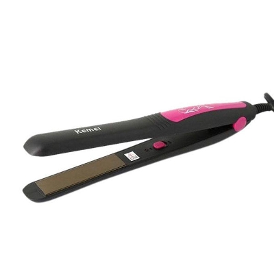 Picture of Km-328 Hair Straightener - Black and Pink