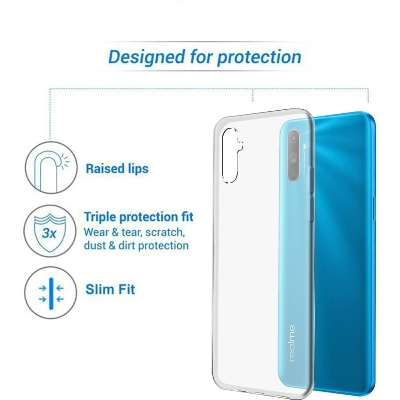 Picture of Realme c3 প্রিমিয়াম সফট tpu প্রতিরক্ষামূলক কেস (Back Case Cover For Smartphone)