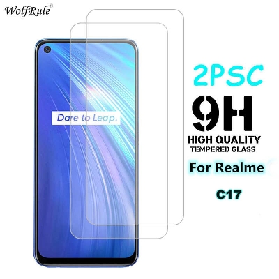 Picture of 2pcs Realme C 17 Tempered Glass Screen Protector  – Transparent