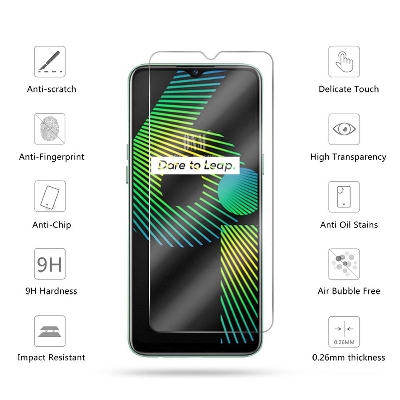 Picture of 2pc Realme 6i Tempered Glass Screen Protector  – Transparent