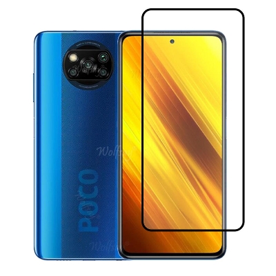 Picture of Full Glass for Xiaomi Poco X3 NFC / Poco X3 Screen Protector 9H full black