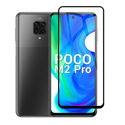 Picture of Full Glass for Xiaomi Poco M2 pro Screen Protector 9H full black
