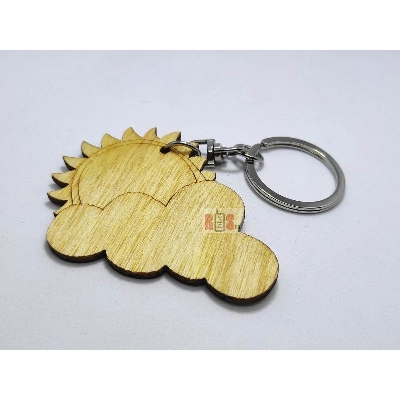 Picture of Cloud Big Wooden Key Ring
