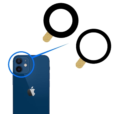 Picture of for iPhone 12 mini Camera Main Glass Replacement Glass Slide, Glass Replacement Replace Objective Lens BACK Camera Rear Camera