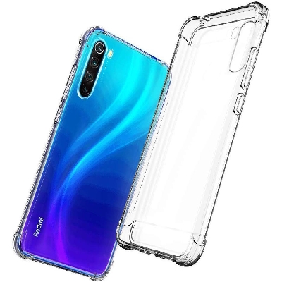 Picture of For Redmi Note 8 Transparent 6D Crystal silicone Bumper case antiShock corner Clear back cover
