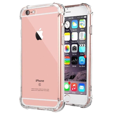 Picture of For iiPhone 6 Plus Transparent 6D Crystal silicone Bumper case antiShock corner Clear back cover - Phone - Camera (Back Case Cover For Smartphone)