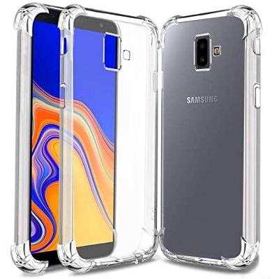 Picture of For Samsung Galaxy J6 Plus Transparent 6D Crystal silicone Bumper case antiShock corner Clear back cover
