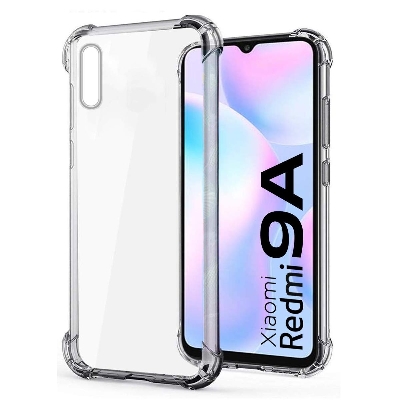 Picture of For Xiaomi Redmi 9A Transparent 6D Crystal Silicone Bumper Case Antishock Corner Clear Back Cover - Phone Back Cover