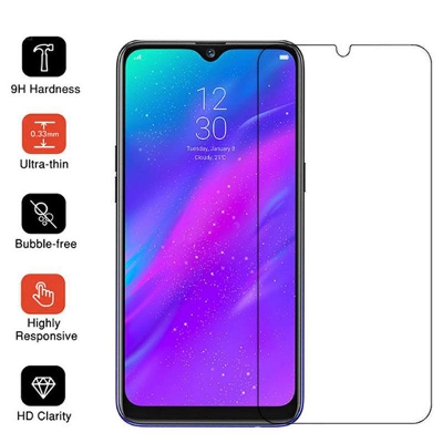 Picture of 2pcs Glass for Oppo Realme C3 Screen Protector 9H full black