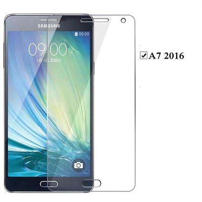 Picture of 2pcs Glass for Samsung Galaxy A7 2016 Screen Protector 9H full black