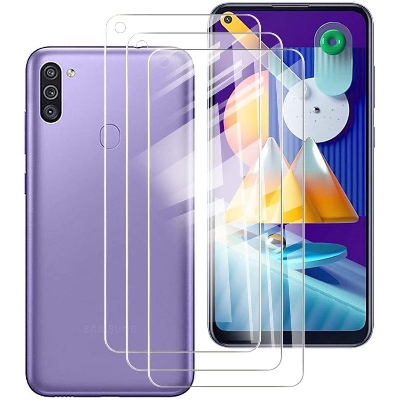 Picture of 2pcs Glass for Samsung Galaxy M11 Screen Protector 9H full black