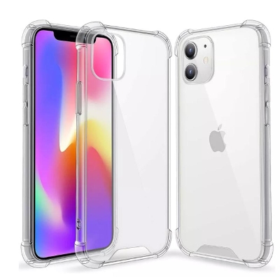 Picture of For iiPhone 13 Transparent 6D Crystal silicone Bumper case antiShock corner Clear back cover