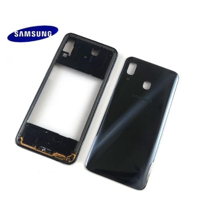 Picture of For Samsung Galaxy A40 Housing Frame with Battery Cover Replacement Back Battery Cover  Glass Case