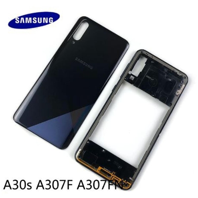Picture of For Samsung Galaxy A30S Housing Frame with Battery Cover Replacement Back Battery Cover  Glass Case - Camera (Back Case Cover For Smartphone)