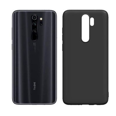 Picture of Black Silicon case FOR Xiaomi Redmi Note 8 pro - Back Cover
