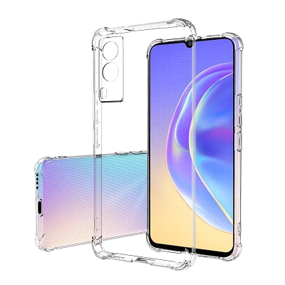 Picture of For Vivo Y21E Transparent 6D Crystal silicone Bumper case antiShock corner Clear back cover