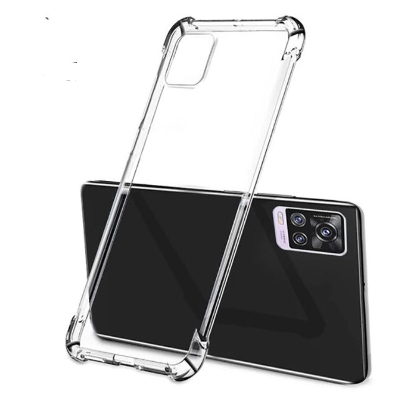 Picture of For Vivo V20 Transparent 6D Crystal silicone Bumper case antiShock corner Clear back cover - Phone Back Cover