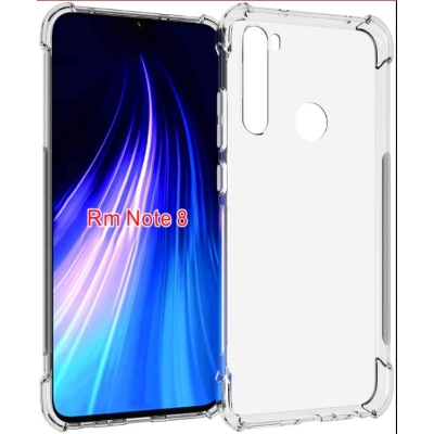 Picture of For Xiaomi Redmi Note 8 Transparent 6D Crystal silicone Bumper case antiShock corner Clear back cover