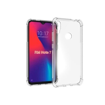 Picture of For Xiaomi Redmi Note 7 Transparent 6D Crystal silicone Bumper case antiShock corner Clear back cover