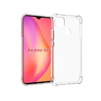 Picture of For Xiaomi Redmi 9C Transparent 6D Crystal silicone Bumper case antiShock corner Clear back cover