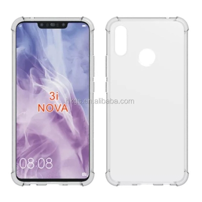 Picture of For Huawei Nova 3i Transparent 6D Crystal silicone Bumper case antiShock corner Clear back cover