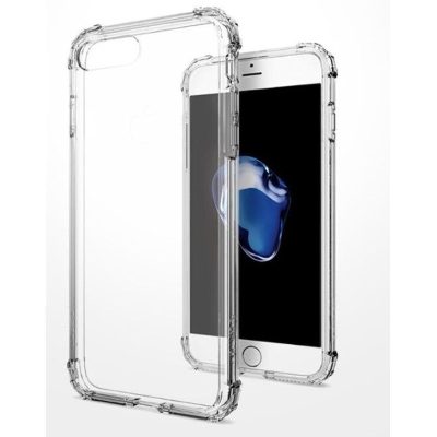 Picture of For iPhone 7 Transparent 6D Crystal silicone Bumper case antiShock corner Clear back cover
