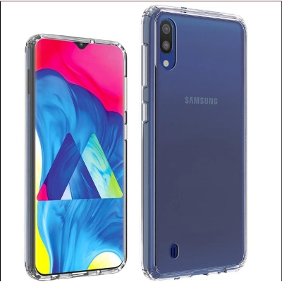 Picture of For Samsung Galaxy M10 Transparent 6D Crystal silicone Bumper case antiShock corner Clear back cover