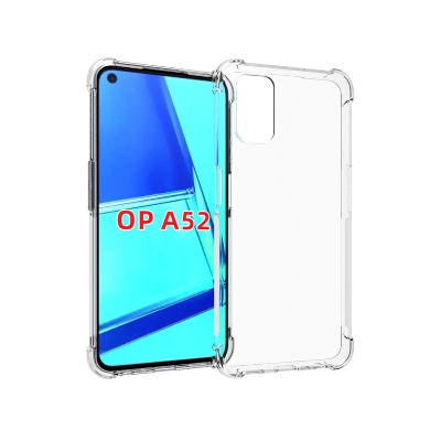 Picture of For Oppo A52 Transparent 6D Crystal silicone Bumper case antiShock corner Clear back cover