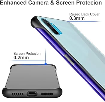 Picture of For Oppo Realme C3 Transparent 6D Crystal silicone Bumper case antiShock corner Clear back cover -Realme C3 Phone Back Cover