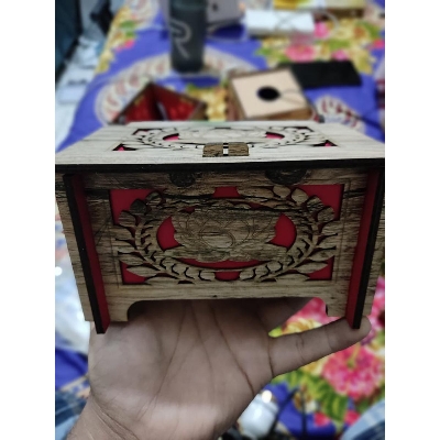 Picture of wooden box for decorative look