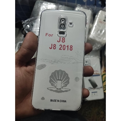 Picture of For Samsung Galaxy J8 2018 Transparent 6D Crystal silicone Bumper case antiShock corner Clear back cover