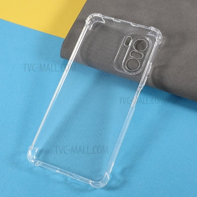 Picture of For Xiaomi Redmi K40 Transparent 6D Crystal silicone Bumper case antiShock corner Clear back cover