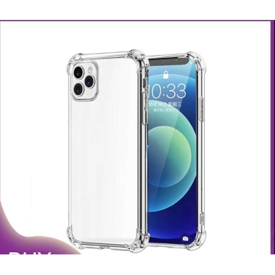 Picture of For iPhone 13 pro max Transparent 6D Crystal silicone Bumper case antiShock corner Clear back cover