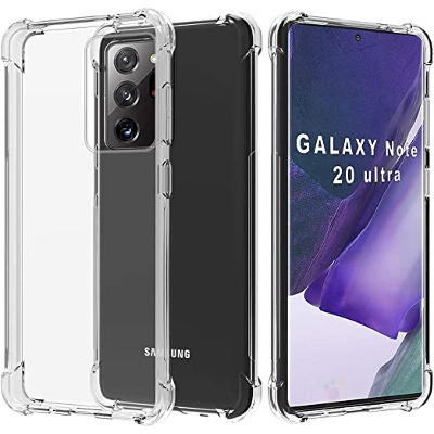 Picture of For Samsung Galaxy Note 20 ultra Transparent 6D Crystal silicone Bumper case antiShock corner Clear back cover