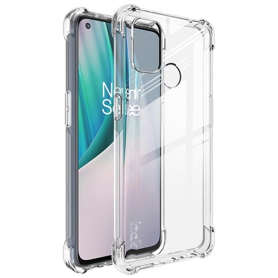 Picture of For OnePlus N100 Transparent 6D Crystal silicone Bumper case antiShock corner Clear back cover