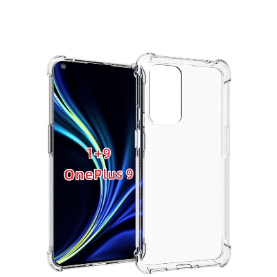 Picture of For OnePlus 9 Transparent 6D Crystal silicone Bumper case antiShock corner Clear back cover