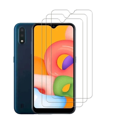 Picture of 3Pcs Glass For Samsung Galaxy M10 Screen Protector Full Water Color Transparent Tempered Glass